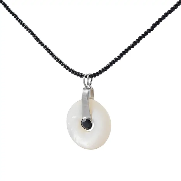 Clip a cerniera per ciambella da 40 mm, argento rodiato, Schorl | Marco Schreier