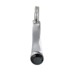 Scharnierclip für 40mm Donut, Silber rhodiniert, Schörl  | Marco Schreier