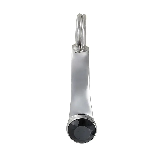 Clip a cerniera per ciambella da 40 mm, argento rodiato, Schorl | Marco Schreier