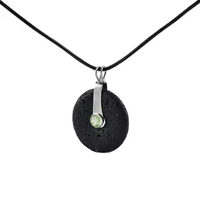 Scharnierclip für 40mm Donut, Silber rhodiniert, Peridot | Marco Schreier