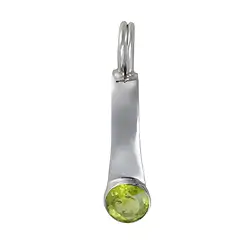 1918703091 Clip de bisagra para donut de 40 mm, plata rodinada, Peridoto | Marco Schreier