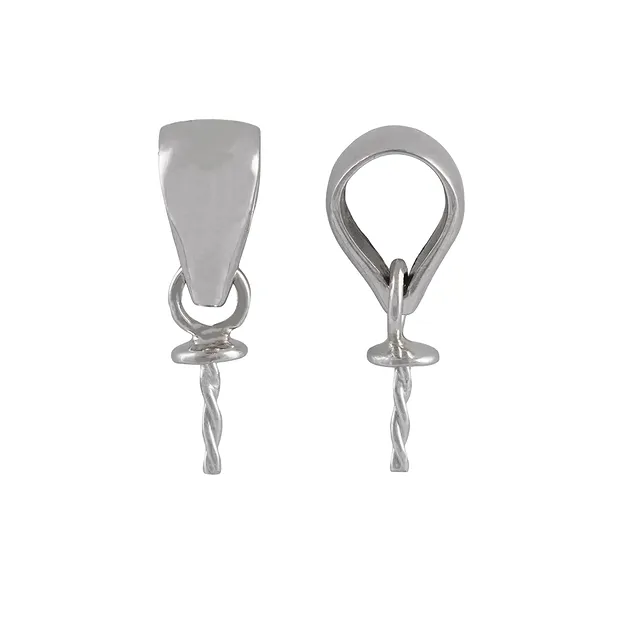 Boucle avec tige filetée, 8mm, (3 pcs/UC), rhodié | Marco Schreier