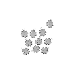 1918802261 Trèfle à quatre feuilles avec anneaux 06mm, argent rhodié (10 pcs/UC) | Marco Schreier