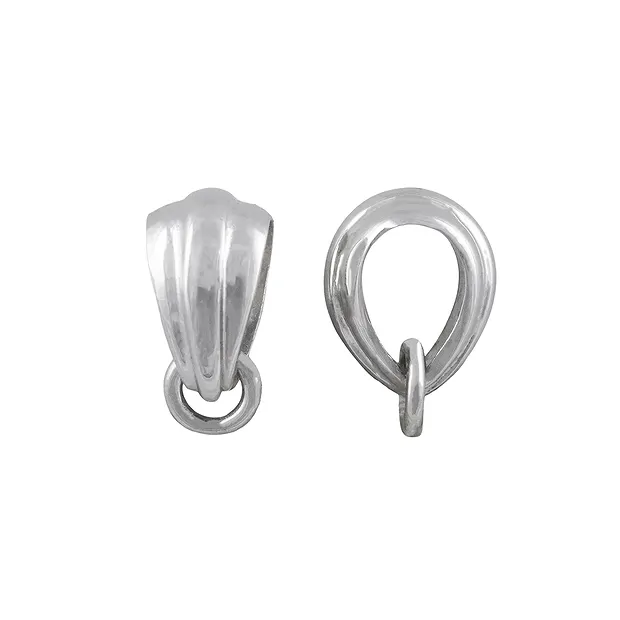 Loop with open jump ring 8mm, (3 pcs./ PU), rhodiniert | Marco Schreier
