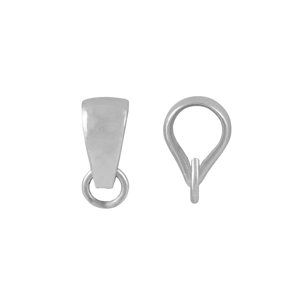 Boucle avec Anneaux de saut ouverts 8mm, (5 pcs/Unité), rhodié | Marco Schreier