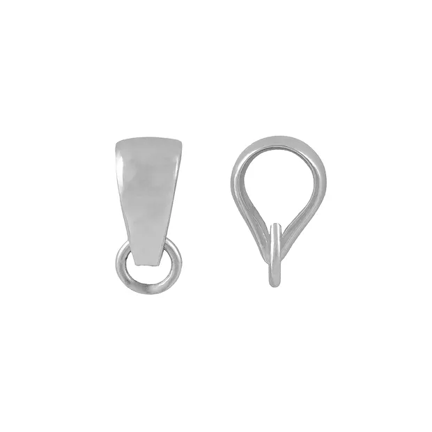 Loop with open jump ring 8mm, (5 pcs./ PU), rhodiniert | Marco Schreier