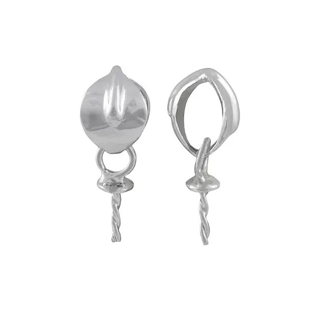 Loop with grub screw, 6mm, (3 pcs./ PU), rhodiniert | Marco Schreier