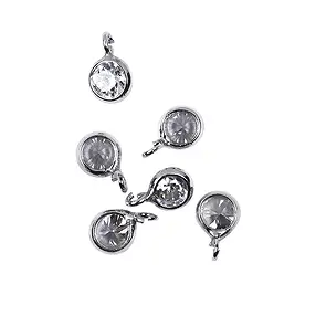 Composants Zircon cubique, 6mm, argent rhodié (6 pcs/UC) | Marco Schreier