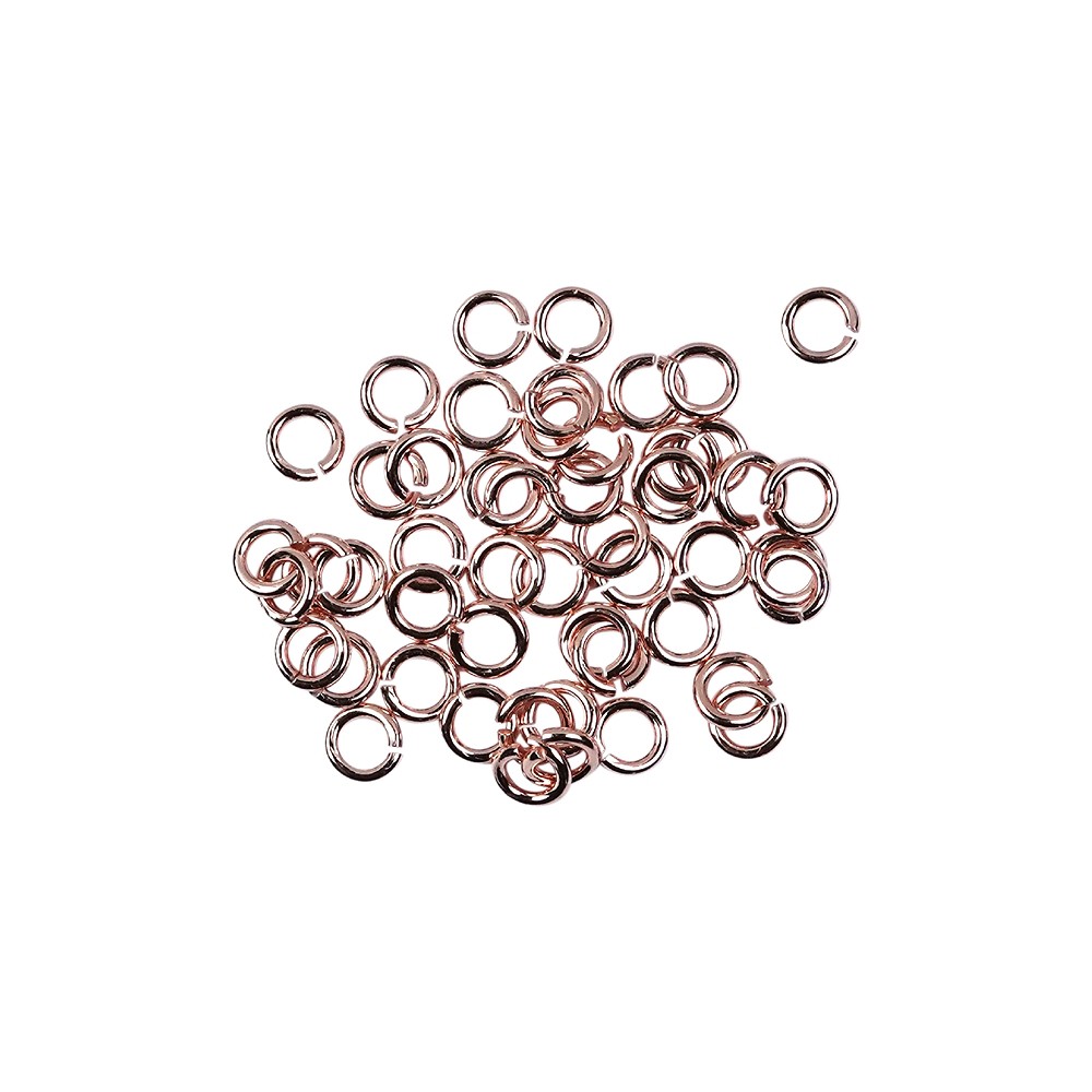 Open jump rings 05mm, silver rose gold-plated (50 pcs./ PU) | Marco Schreier