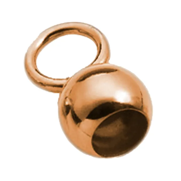 Bell Caps large eyelet, 3.5mm, silver rose gold-plated (10 pcs./ PU) | Marco Schreier