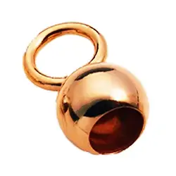 1919340041 Bell Caps large eyelet, 4.0mm, silver rose gold-plated (10 pcs./ PU) | Marco Schreier