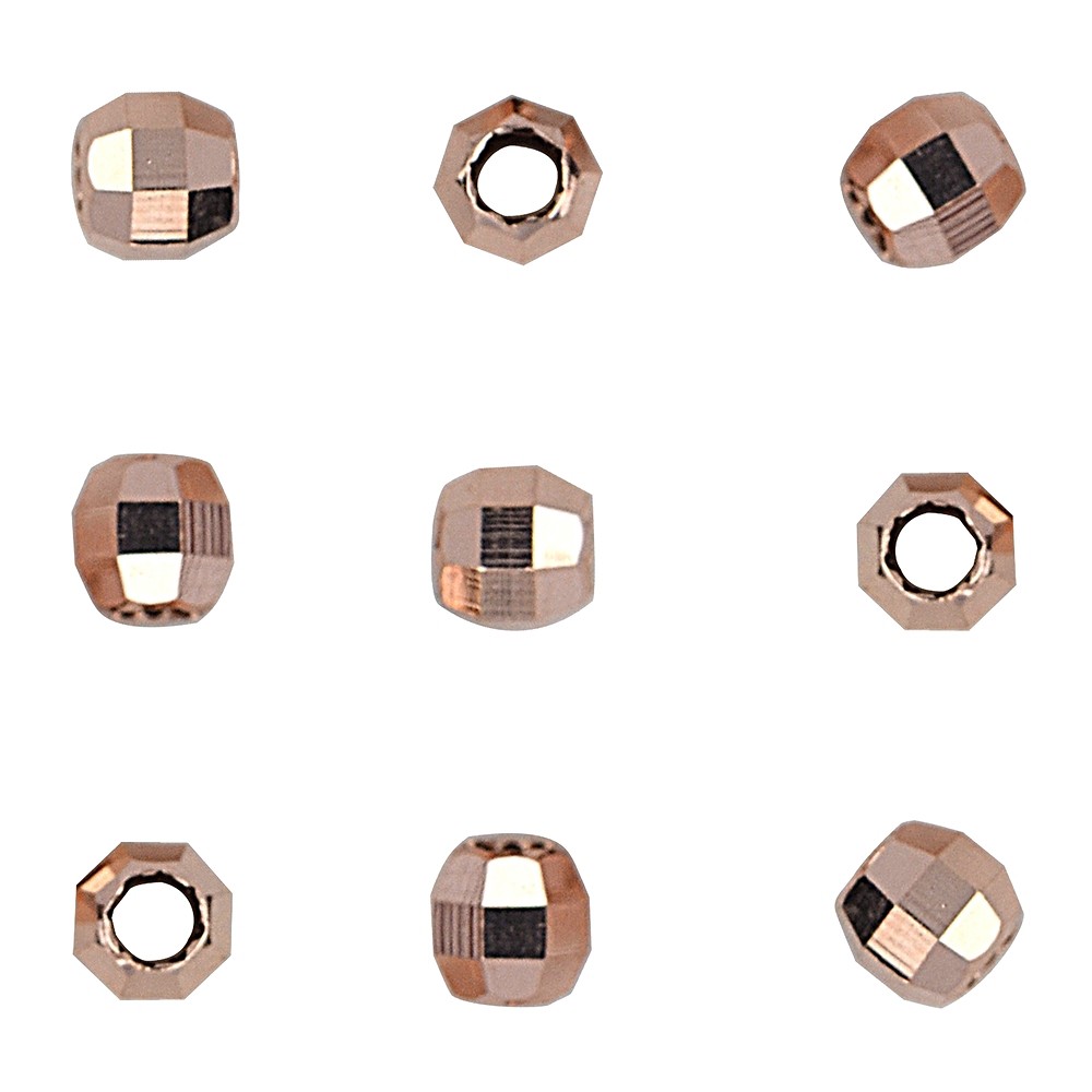 Boule 02,0mm, argent doré rose, facetté (100 pcs/UC) | Marco Schreier