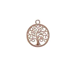 1919672071 Tree of life with eyelet 15mm, silver rose gold-plated (1 pc./ PU) | Marco Schreier