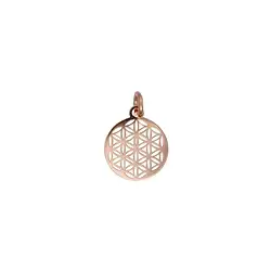 1919672131 Anhänger Blume des Lebens mit Öse und Ring 10mm, Silber rosevergoldet (4 St./VE) | Marco Schreier