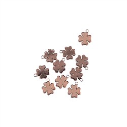 1919802261 Kleeblatt mit Öse 06mm, Silber rosevergoldet (10 St./VE) | Marco Schreier