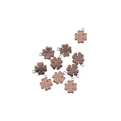 1919802261 Cloverleaf with eyelet 06mm, silver rose gold-plated (10 pcs./ PU) | Marco Schreier