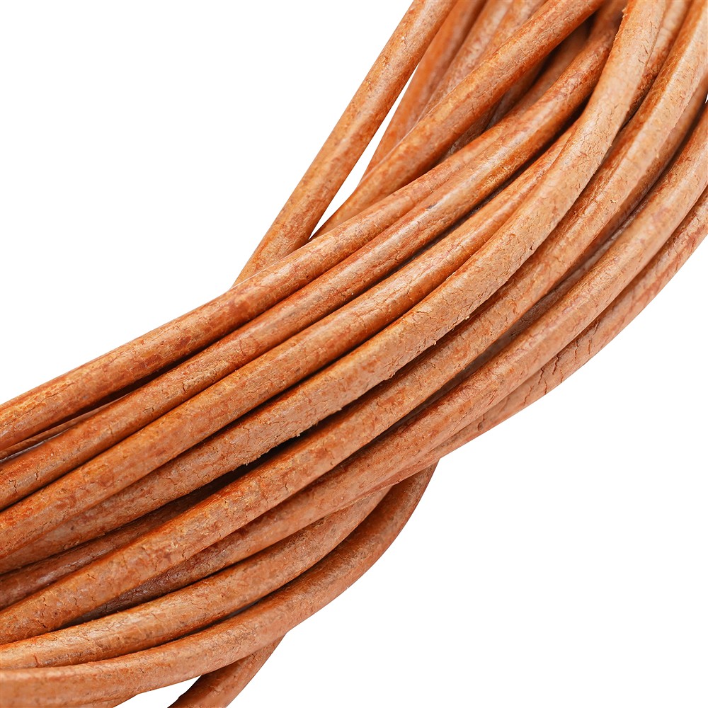 Leather straps goat ochre, 1m (10 pcs./ PU) | wholesaler gems & healing stones