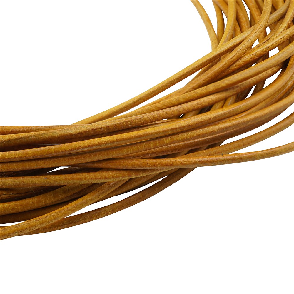 Lederbänder Ziege gelb, 1m (10 St./VE) | Edelsteine, Heilsteine & Schmuck-Handel