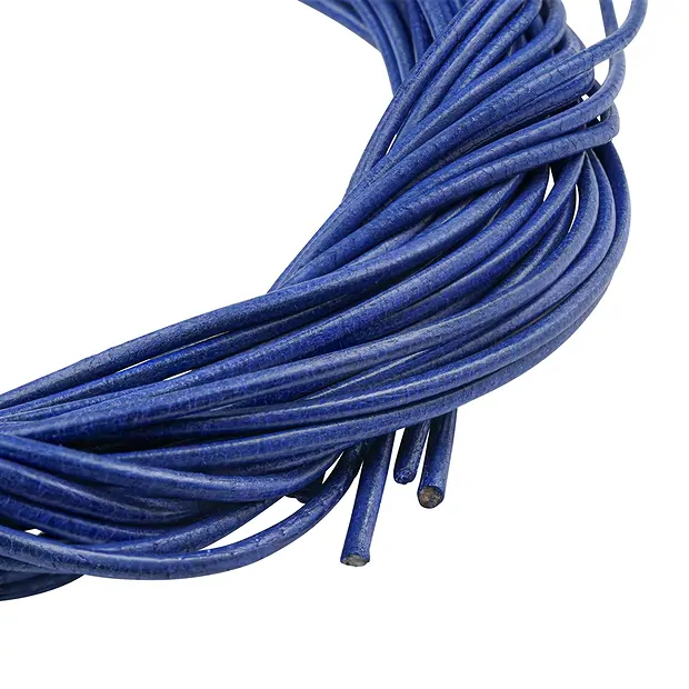 Lederbänder Ziege blau (marineblau), 1m (10 St./VE) | Marco Schreier