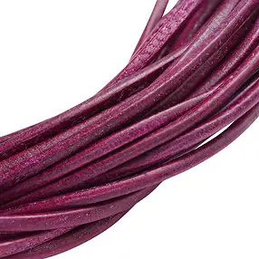 Leather straps goat fuchsia, 1m (10 pcs./ PU) | wholesaler gems & healing stones