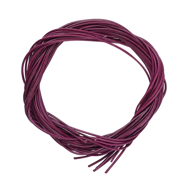 Leather straps goat fuchsia, 1m (10 pcs./ PU) | wholesaler gems & healing stones