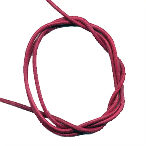 Leather straps goat fuchsia, 1m (10 pcs./ PU) | wholesaler gems & healing stones