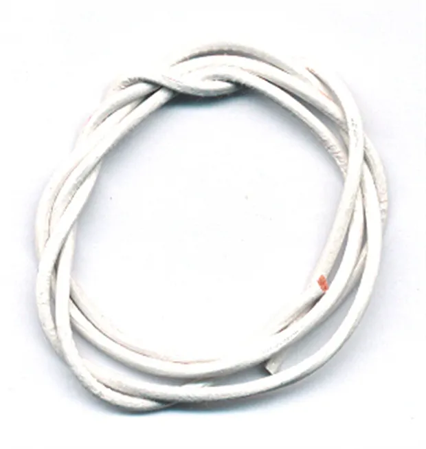 Leather straps goat white, 1m (10 pcs./ PU) | wholesaler gems & healing stones