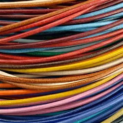 1931012000 Mélange multicolore de rubans de cuir de boeuf, longueur 1m, 100 pcs/UV | Marco Schreier