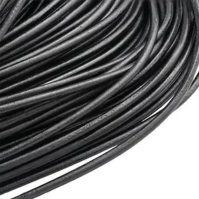 Leather straps cowhide black, 1m (100 pcs./ PU) | Marco Schreier