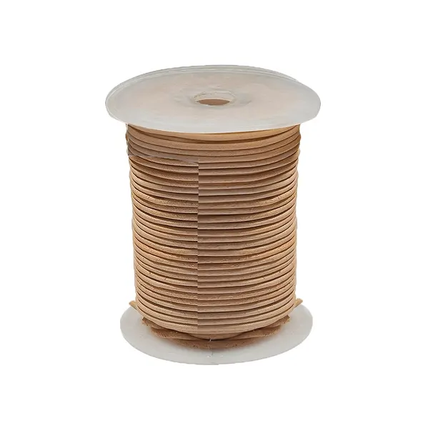 Leather strap cowhide, natural, 1.0mm, 25m/roll | gems, healing stones & jewelry