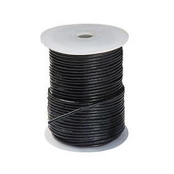 1932251019 Lederband Rind, schwarz, 1,0mm, 25m/Rolle | GH Edelsteine, Heilsteine &amp; Schmuck