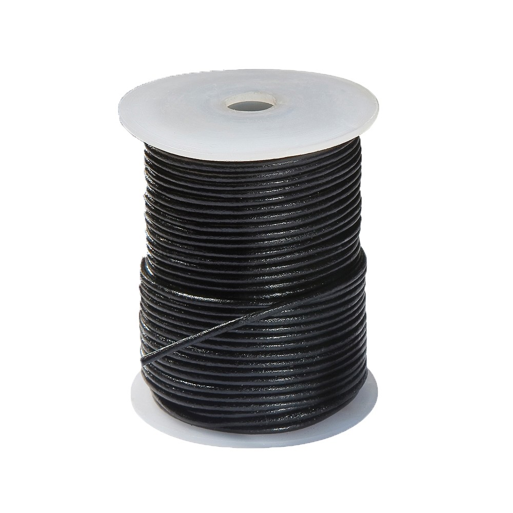 Correa de cuero vacuno, negra, 1,0 mm, 25 m/rollo | Marco Schreier