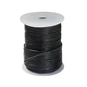 Lederband Rind, schwarz, 1,0mm, 25m/Rolle | GH Edelsteine, Heilsteine & Schmuck