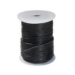 1932251519 Lederband Rind, schwarz, 1,5mm, 25m/Rolle | GH Edelsteine, Heilsteine &amp; Schmuck