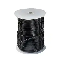 1932251519 Lederband Rind, schwarz, 1,5mm, 25m/Rolle | GH Edelsteine, Heilsteine & Schmuck