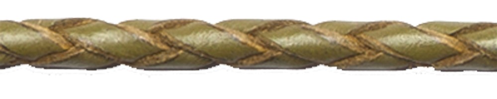 Cinturino in pelle intrecciata, cachi, pelle di vacchetta, 2,5 mm x 2 m  | Marco Schreier