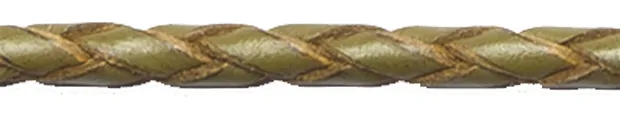 Cordon en cuir tressé, kaki, vachette, 2,5mm x 2m | Marco Schreier