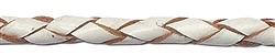 1935022620 Lederband geflochten, weiß, Rind, 2,5mm x 2m | Edelsteine, Heilsteine & Schmuck