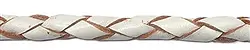 1935022620 Braided Leather Cords, white, cowhide, 2.5mm x 2m | Marco Schreier