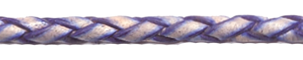 Lederband geflochten, antique violett, Rind, 2,5mm x 2m  | Marco Schreier