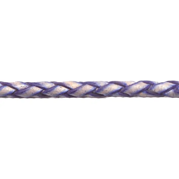 Cordon en cuir tressé, violet antique, boeuf, 2,5mm x 2m  | Marco Schreier