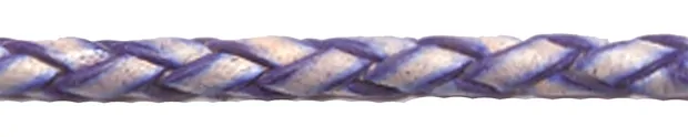 Braided Leather Cords, antique purple, cowhide, 2.5mm x 2m | Marco Schreier