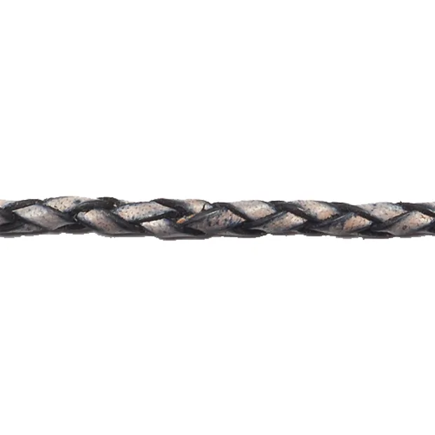 Cordon en cuir tressé, bleu antique, boeuf, 2,5mm x 2m  | Marco Schreier