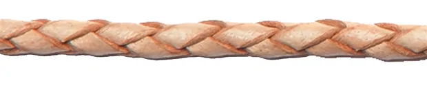 Cordon en cuir tressé, naturel, boeuf, 4mm x 2m | Marco Schreier