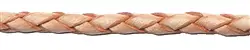 1935025001 Braided leather cord, natural, cowhide, 5mm x 2m | Marco Schreier