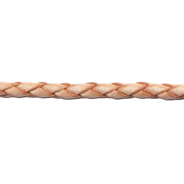 Cordon en cuir tressé, naturel, boeuf, 5mm x 2m | Marco Schreier
