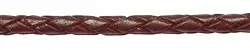 1935025003 Braided leather cord, brown, cowhide, 5mm x 2m | gems, healing stones & jewelry