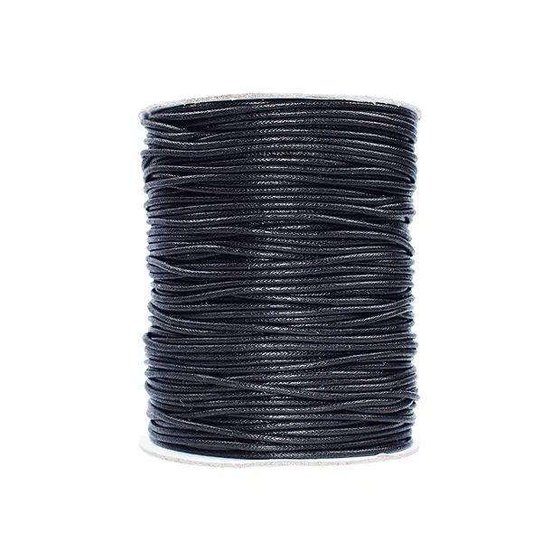 Baumwollband schwarz, 1,5mm/100m | Großhändler Edelsteine, Heilsteine & Schmuck