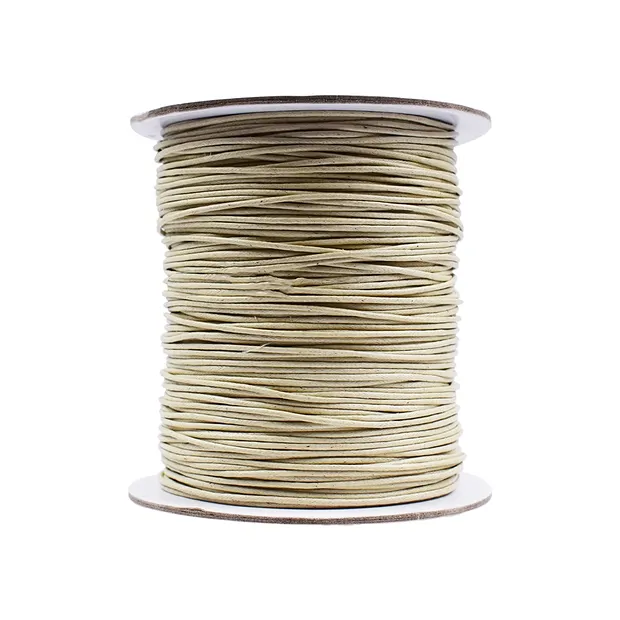 Baumwollband beige, 1,5mm/100m | Großhändler Edelsteine, Heilsteine & Schmuck