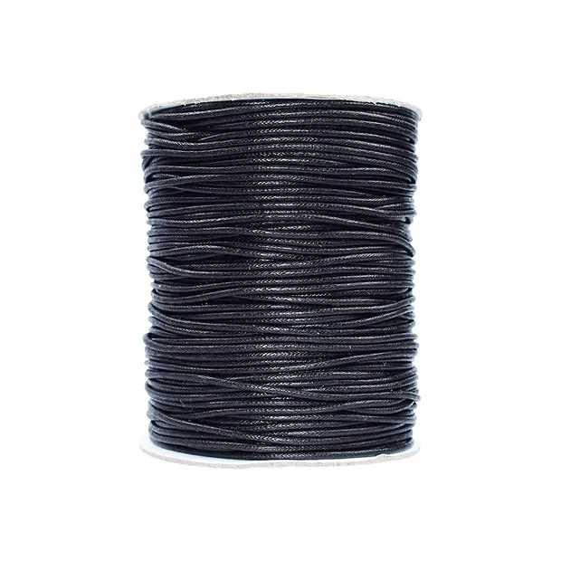 Baumwollband schwarz, 2,0mm/100m | Großhändler Edelsteine, Heilsteine & Schmuck